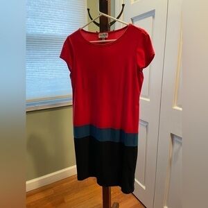 Kate & Mallory Red, blue‎ and black dress size small